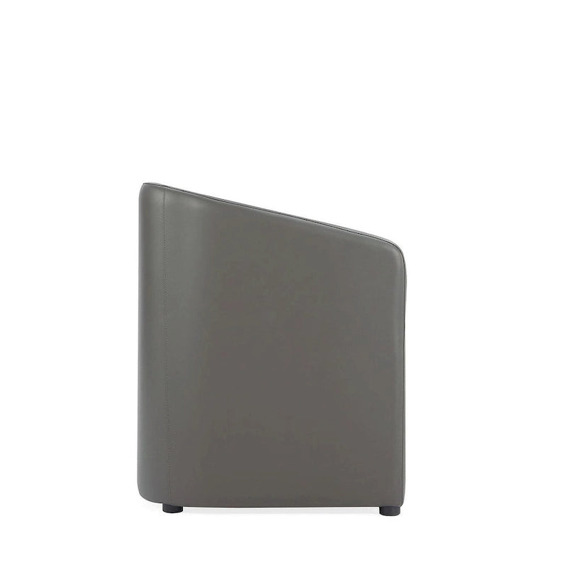 Manhattan Comfort Anna Modern Round Faux Leather Dining Armchair