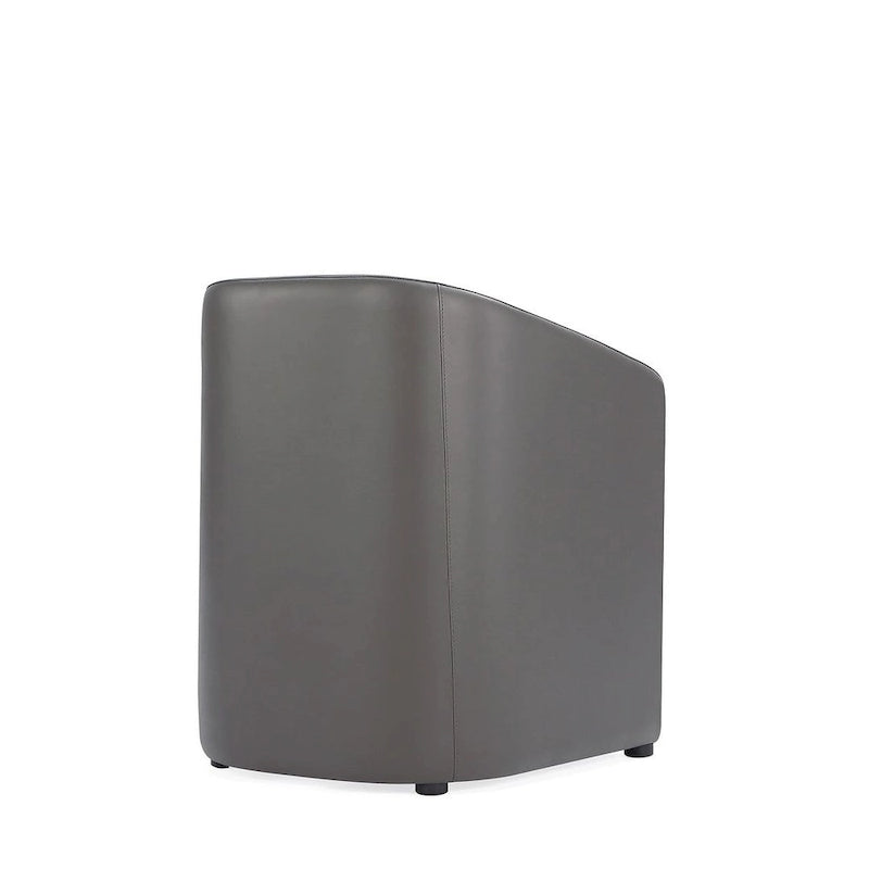 Manhattan Comfort Anna Modern Round Faux Leather Dining Armchair