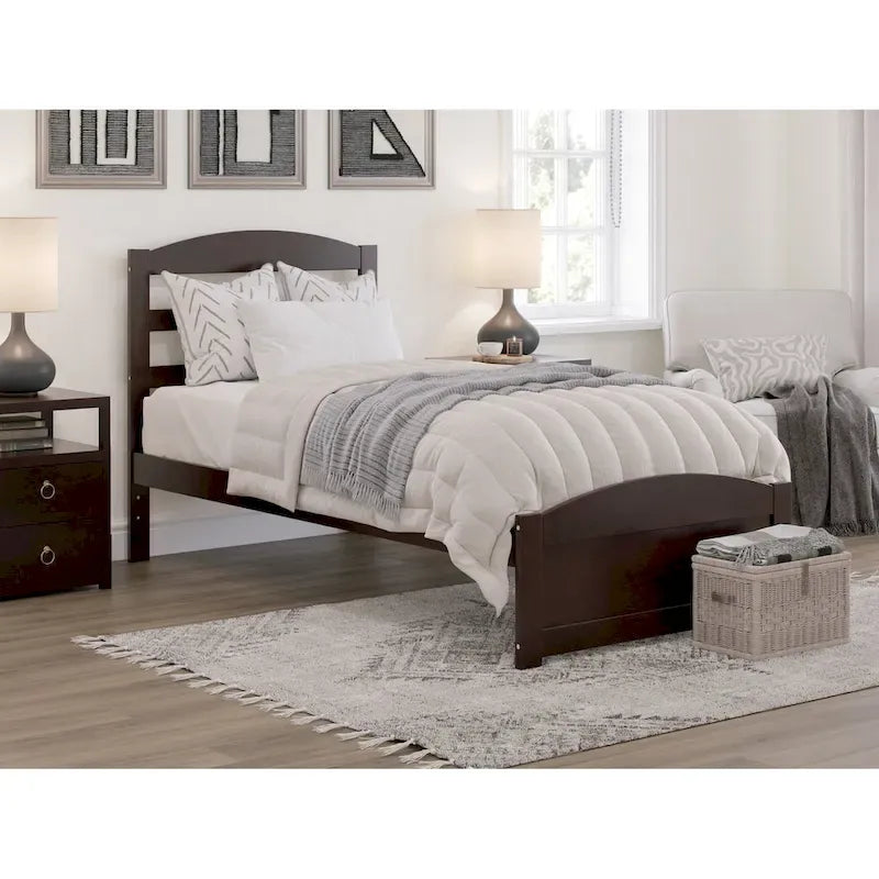 Warren Solid Wood Platform Bed with Footboard