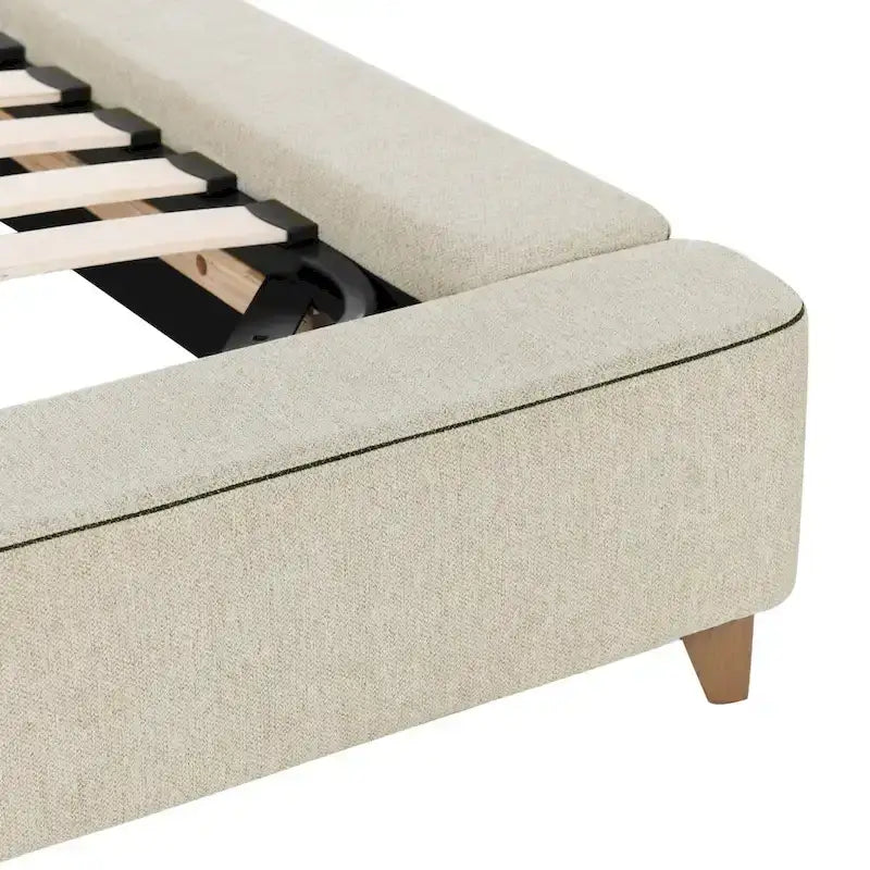 Classic Home Tate Upholstered Bed in Cream