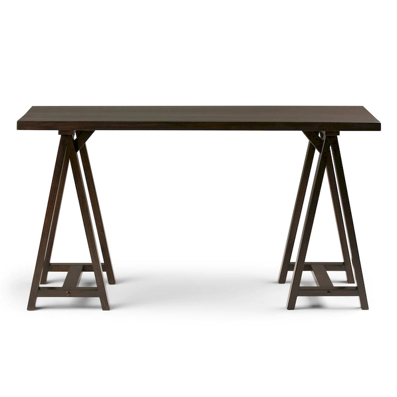 WYNDENHALL Hawkins SOLID WOOD Modern Industrial 56 inch Wide Writing Desk
