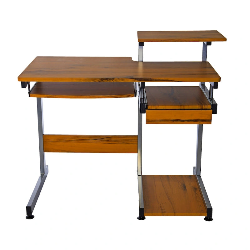 Computer Desk with Drawer and Pull Out Keyboard Panel