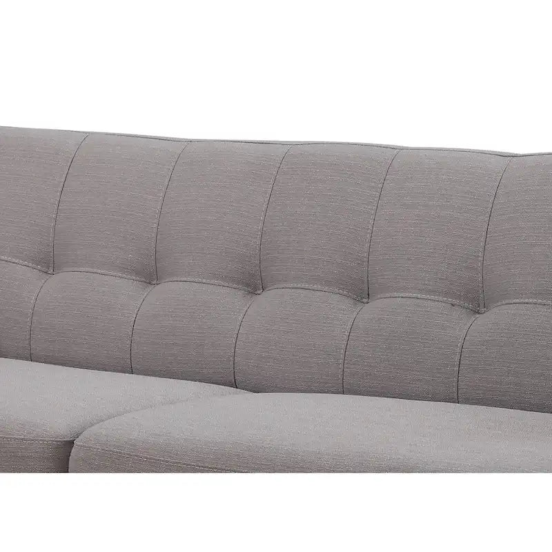 Crystal Mid-Century Modern Grey Sofa
