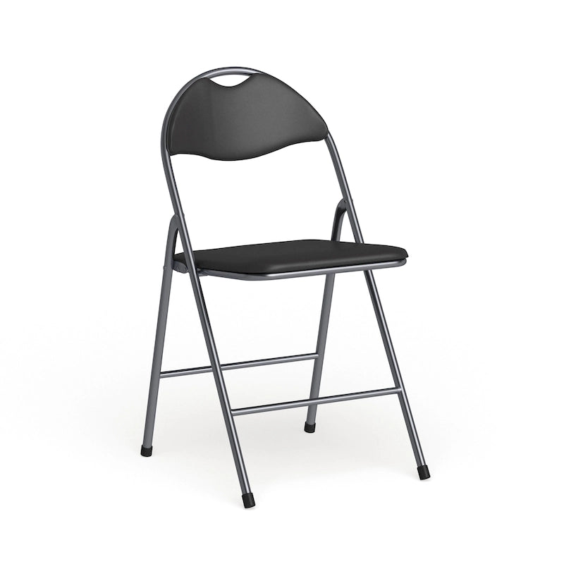 2 Pack 300 lb. Capacity Vinyl Metal Folding Chair with Carrying Handle