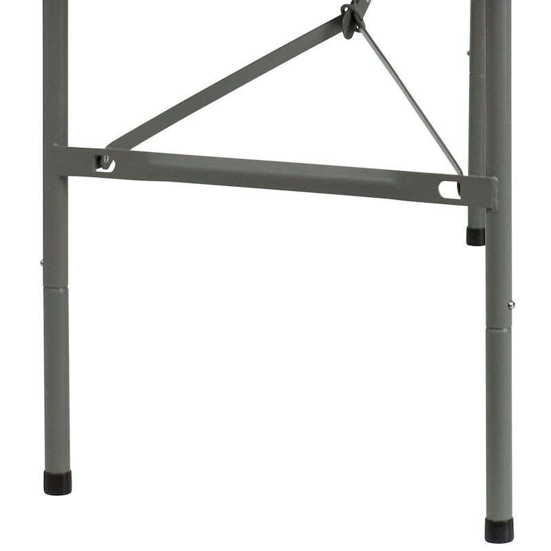 30W x 60L Bi-Fold Granite White Plastic Folding Table - Banquet Table