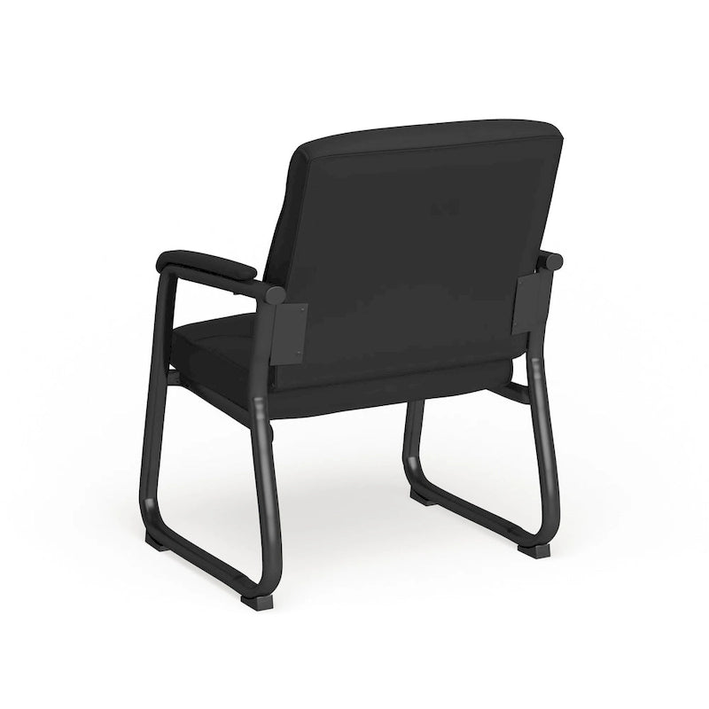Big & Tall Soft Leather Sled Base Executive Reception Chair