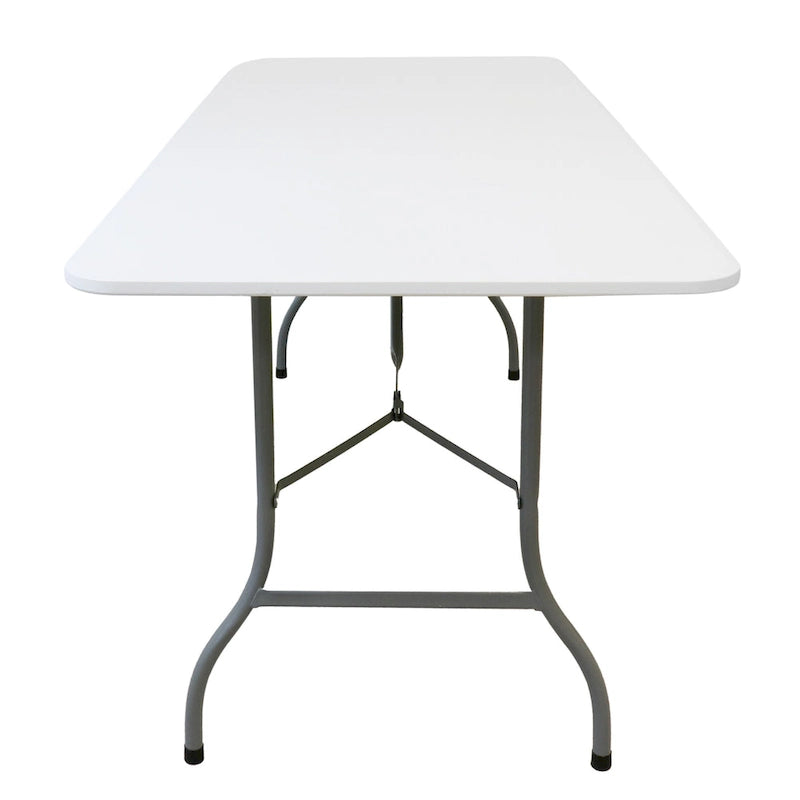 6 Foot Plastic Folding Table in White