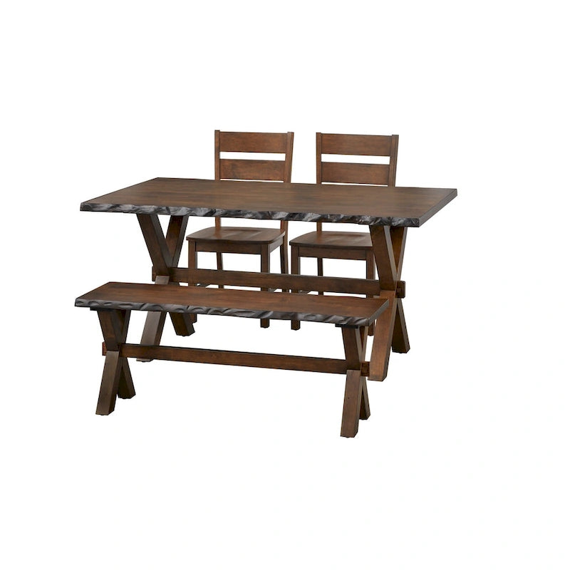 Simple Living Mandeville 4-piece Solid Wood Dining Set with Bench