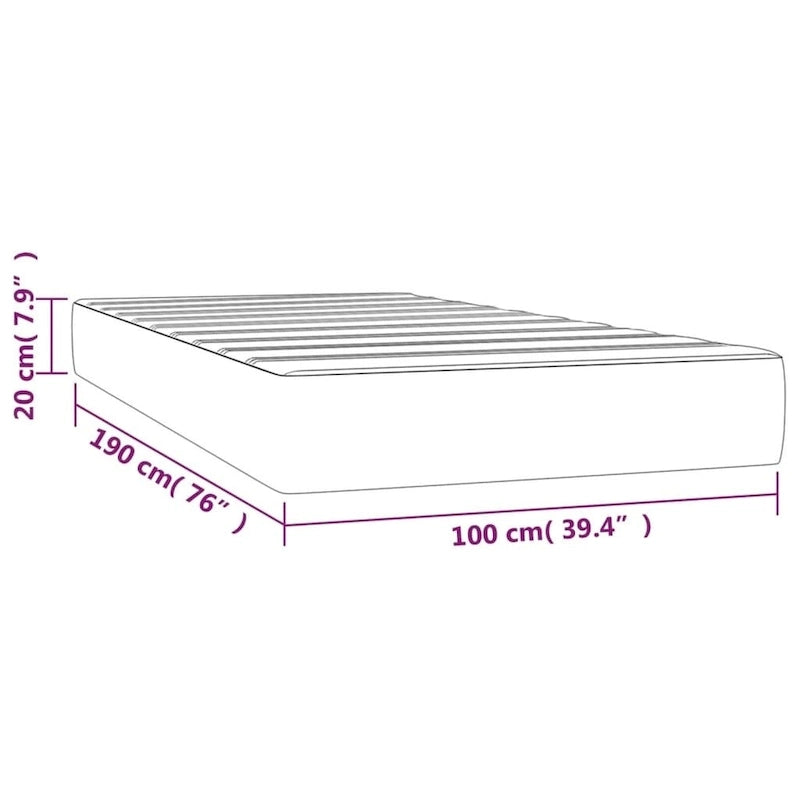 vidaXL Spring Mattress Bed-in-a-Box Single Bed Foam Mattress Medium Hardness
