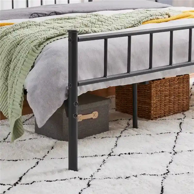 Yaheetech Basic Metal Bed Frame with Headboard and Footboard Bed Foundation