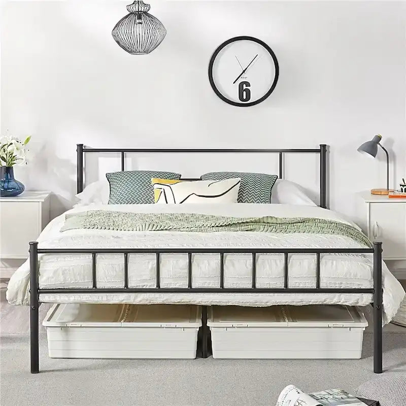Yaheetech Basic Metal Bed Frame with Headboard and Footboard Bed Foundation