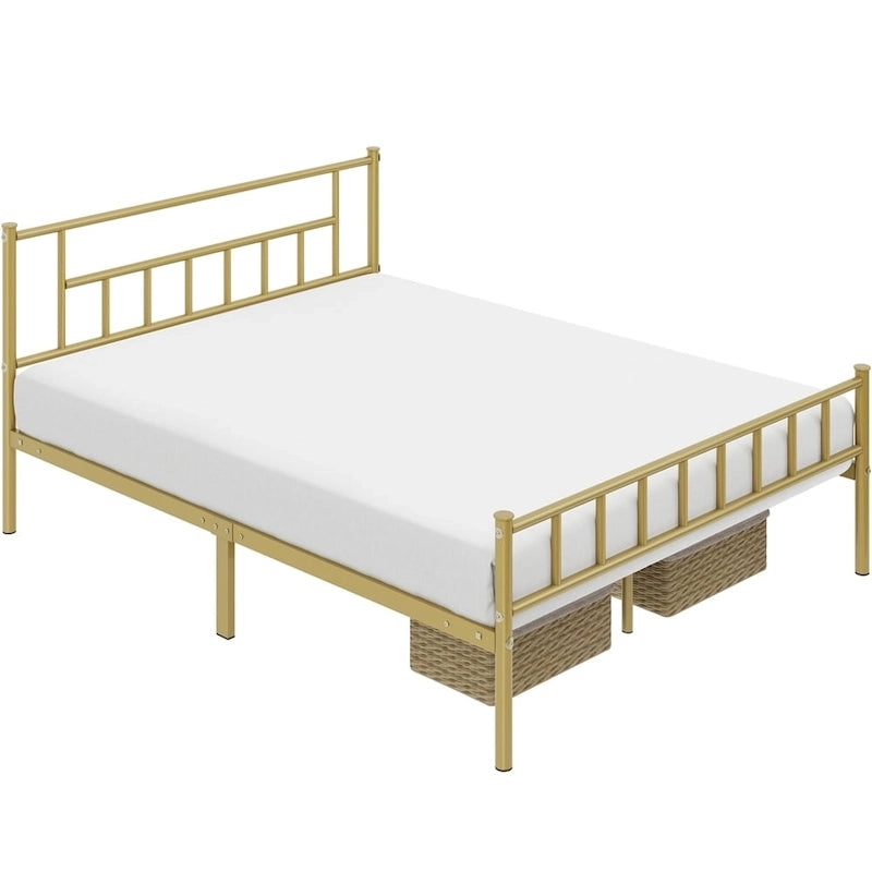 Yaheetech Basic Metal Bed Frame with Headboard and Footboard Bed Foundation