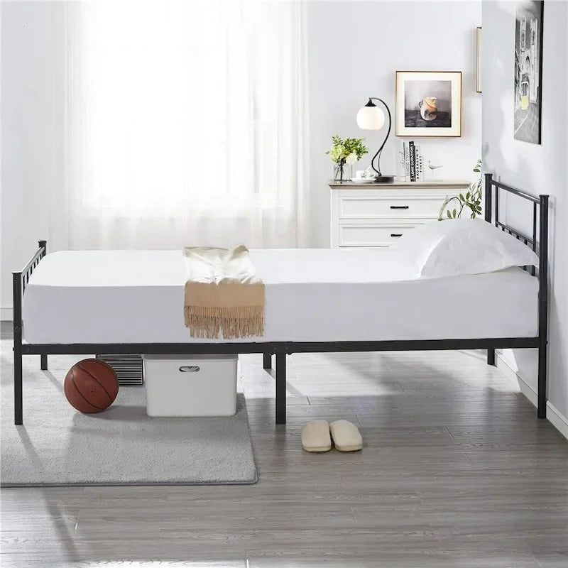 Yaheetech Basic Metal Bed Frame with Headboard and Footboard Bed Foundation