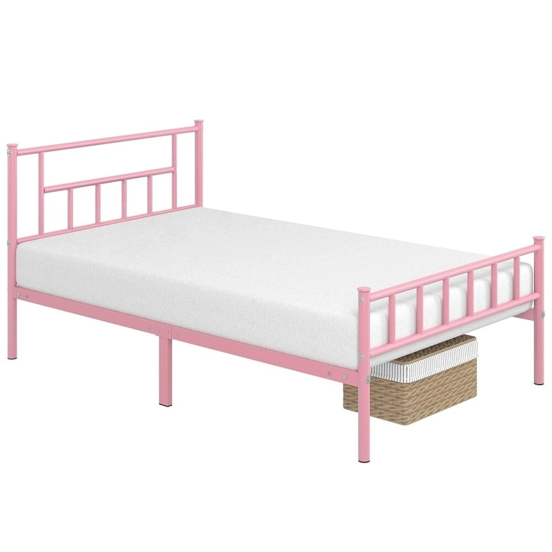 Yaheetech Basic Metal Bed Frame with Headboard and Footboard Bed Foundation