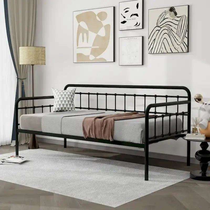 Alazyhome Daybed Metal Bed Frame / Sofa Bed / Living Guest Room