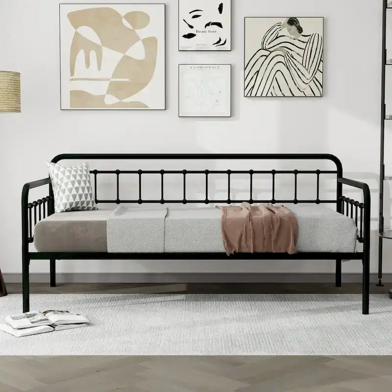 Alazyhome Daybed Metal Bed Frame / Sofa Bed / Living Guest Room