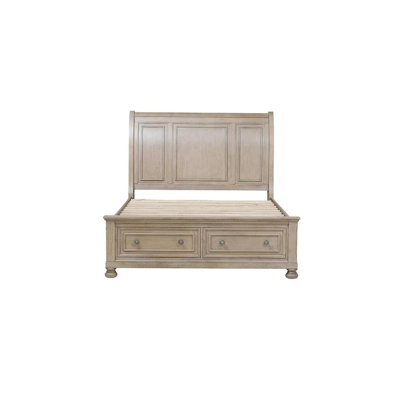 Donald 6 Piece Gray Modern Sleigh Storage Platform Bedroom Set