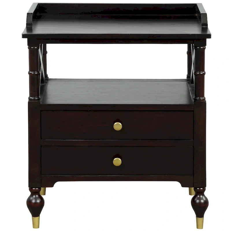 3 Pieces Bedroom Set Modern Linen Curved Upholstered Beige Platform King Bed with Two Black Cherry Nightstands