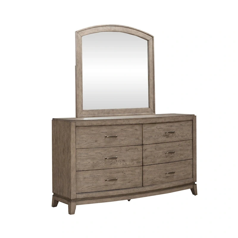 Avalon Burnished Beige Oak King Upholstered Storage Bed Bedroom Set