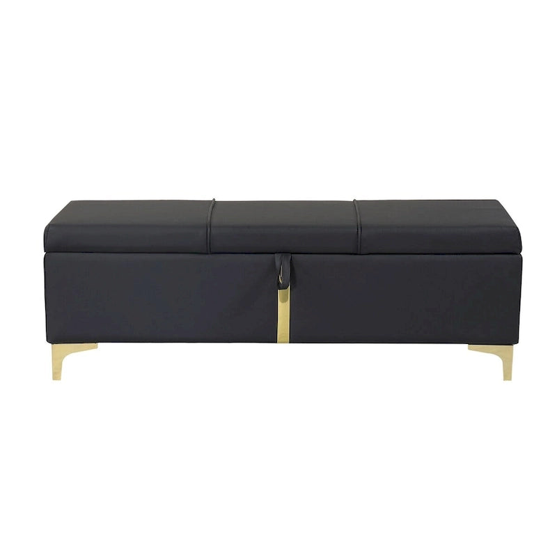 Queen Size Upholstered Platform Bed with Storage Ottoman 2-Pieces Bedroom Sets
