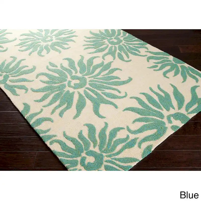Hand-hooked Salma Transitional Floral Indoor/ Outdoor Area Rug