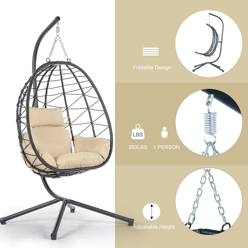 Waterproof Wicker Swing Chair