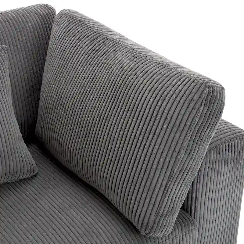 3 Seater Sofa with Removable Back Cushions and 5 Pillows