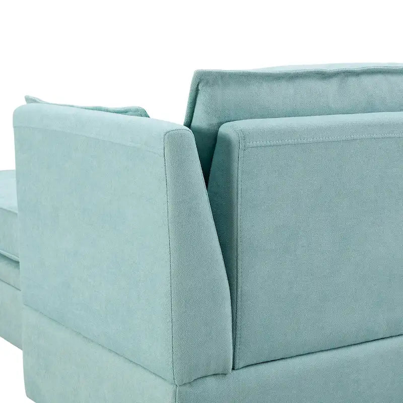 Modern U-Shape Modular Sectional Sofa, Convertible Sofa Bed with Reversible Chaise