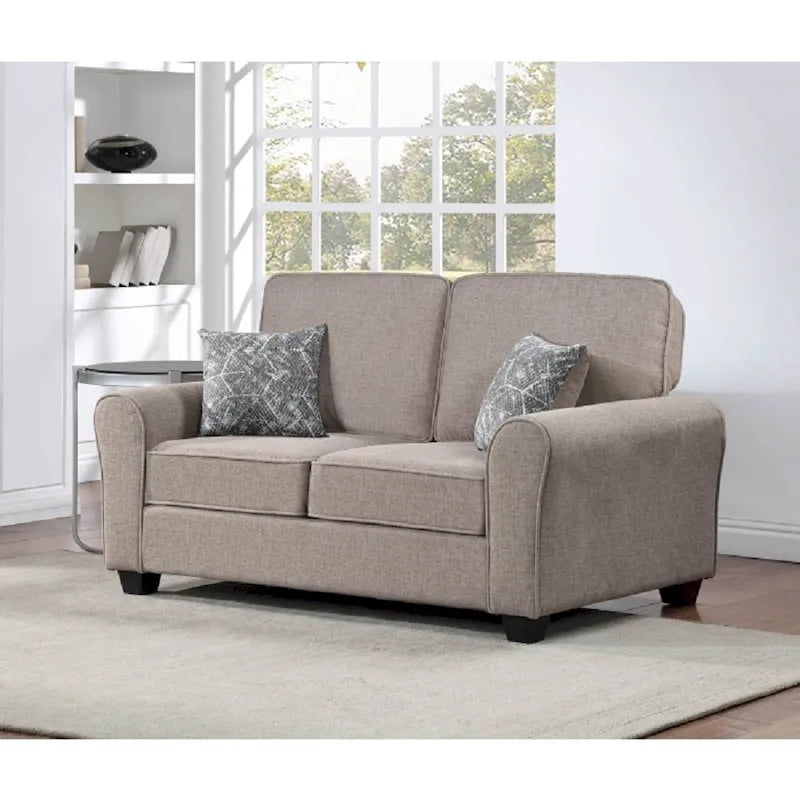 2Pc Chenille Upholstered Sofa Set w/ Pillows Living Room Couch Loveseat