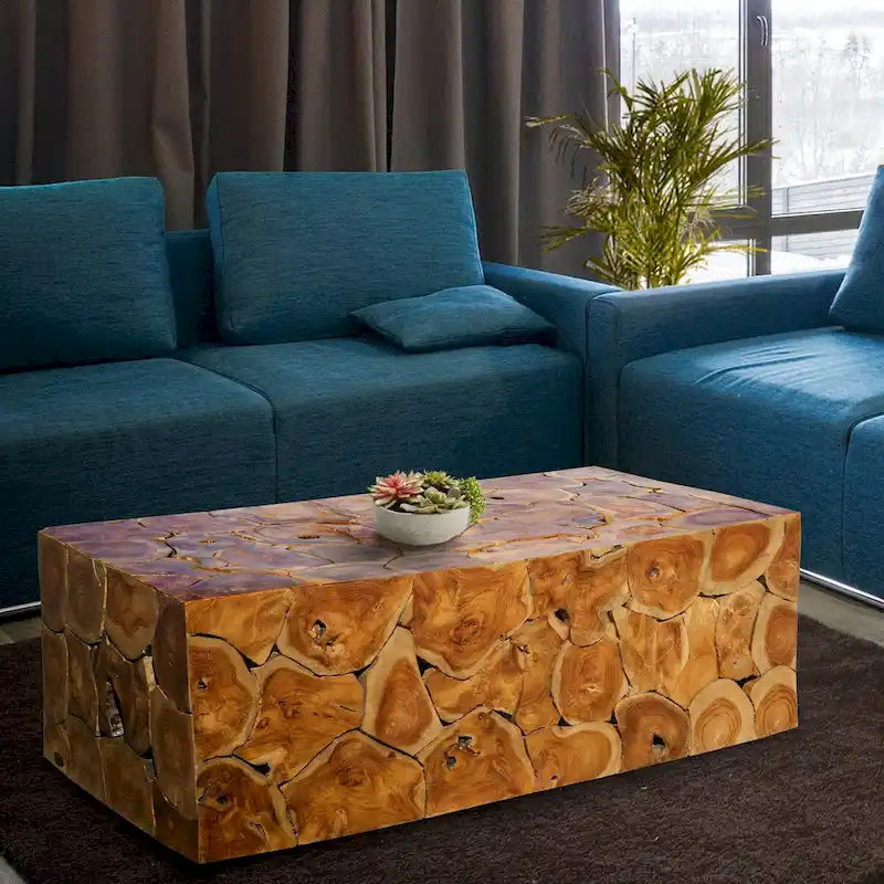 Chic Teak Rustic Teak Wood Akar Coffee Table