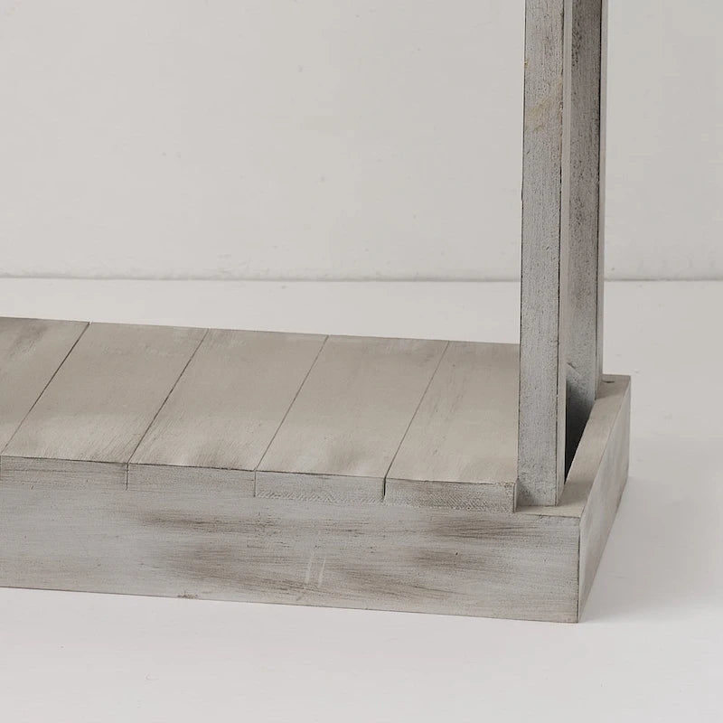 Modern Classic Blue/Grey Square Wooden Light End Table, Side Table