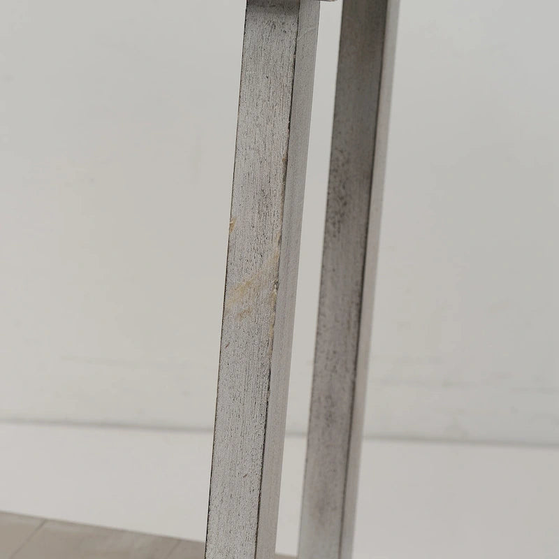 Modern Classic Blue/Grey Square Wooden Light End Table, Side Table