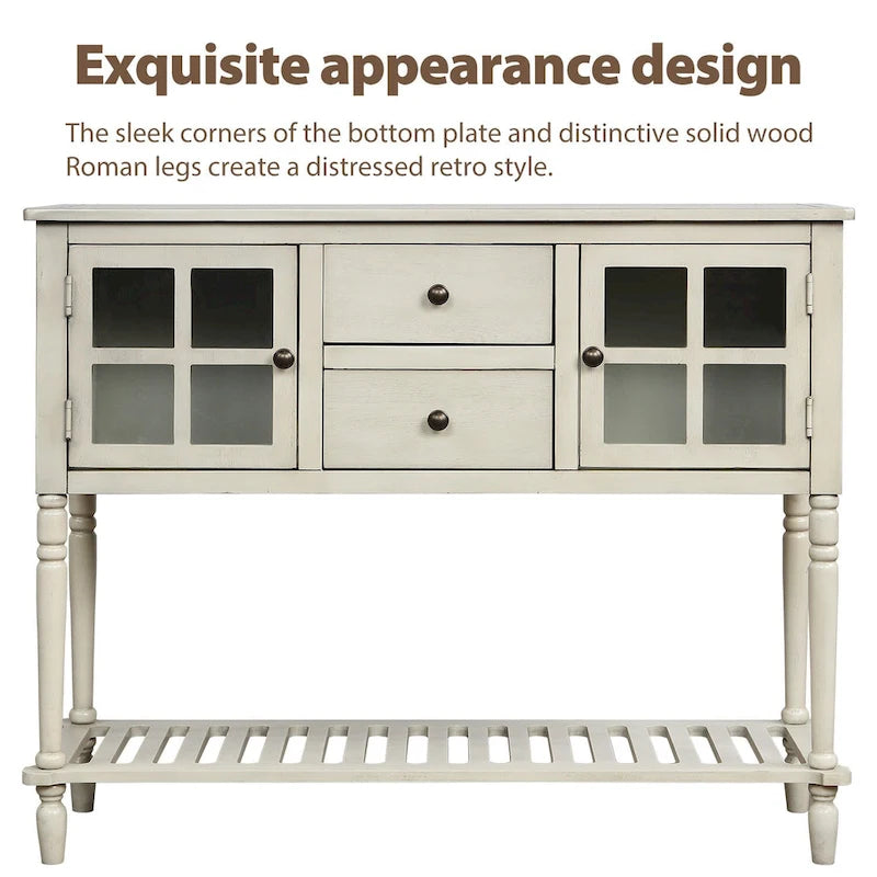 Buffet Storage Cabinet with Bottom Shelf