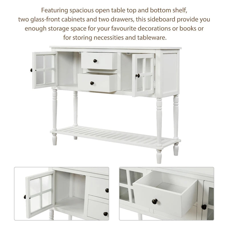 Buffet Storage Cabinet with Bottom Shelf