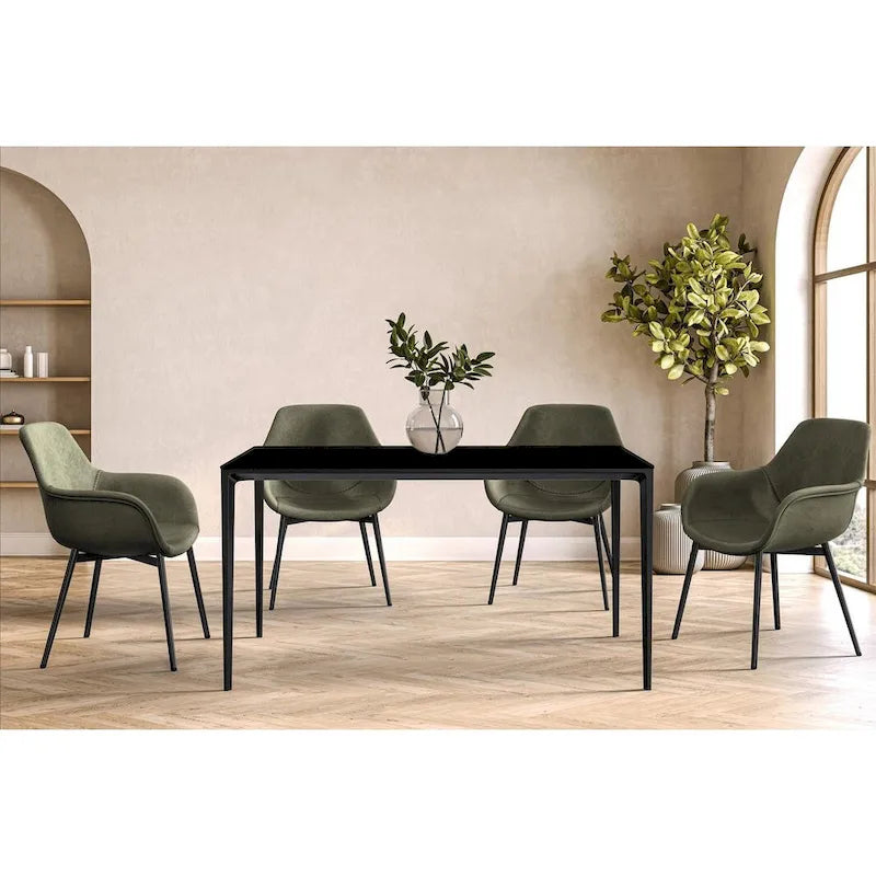 Avo 55 Rectangular Dining Table with Glass/Stone Top