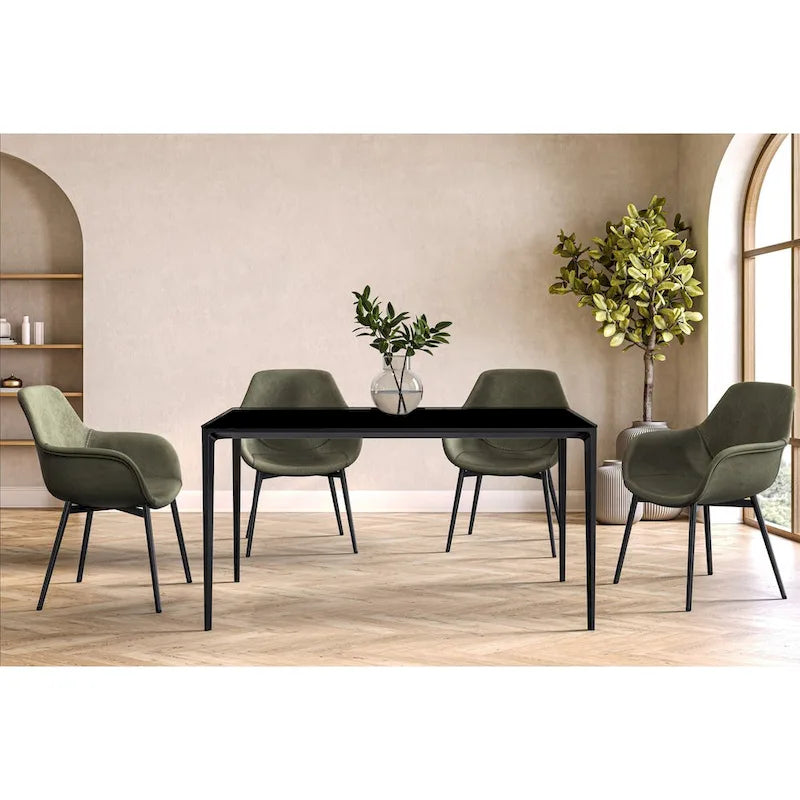 Avo 55 Rectangular Dining Table with Glass/Stone Top