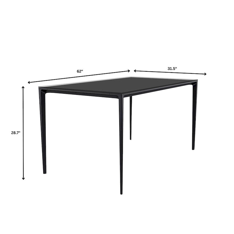 Avo 55 Rectangular Dining Table with Glass/Stone Top