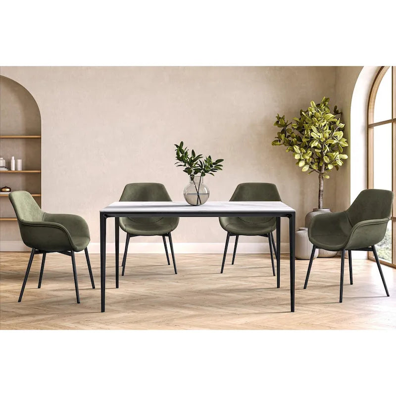 Avo 55 Rectangular Dining Table with Glass/Stone Top