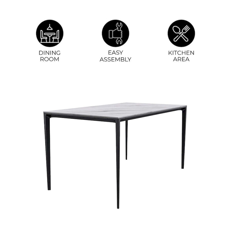 Avo 55 Rectangular Dining Table with Glass/Stone Top