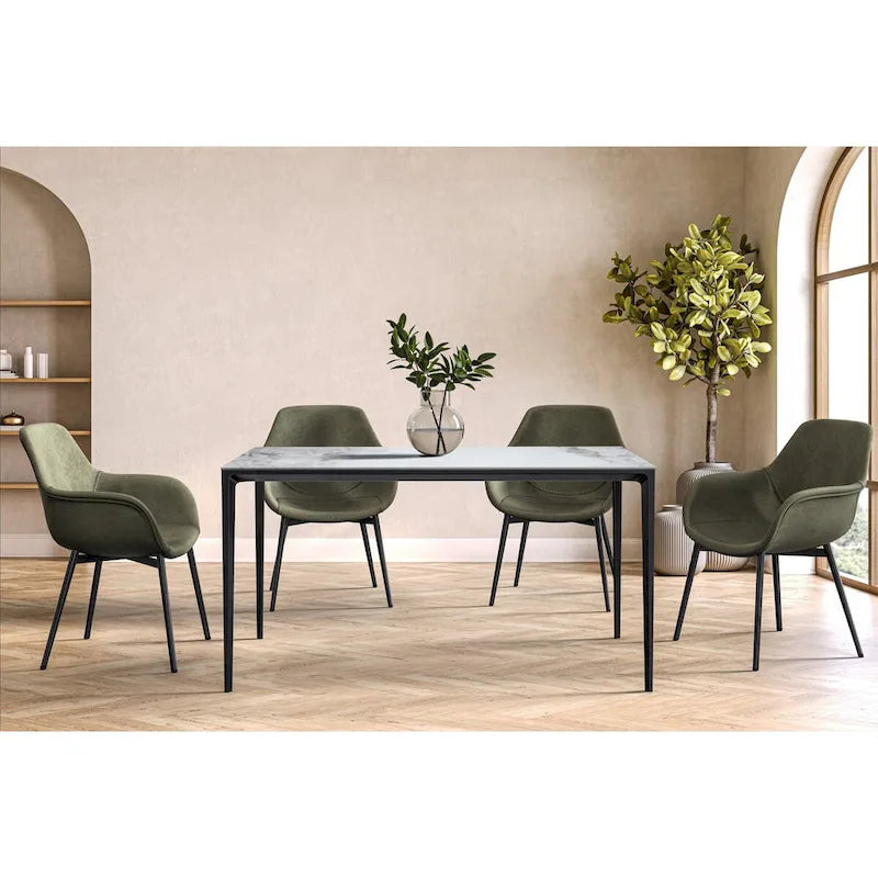 Avo 55 Rectangular Dining Table with Glass/Stone Top