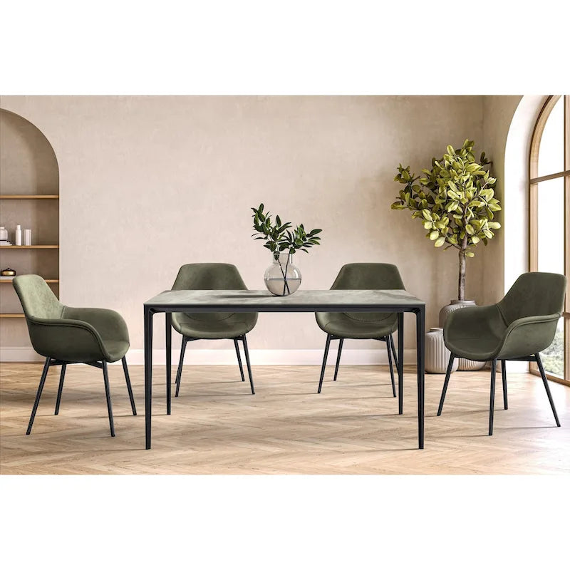 Avo 55 Rectangular Dining Table with Glass/Stone Top