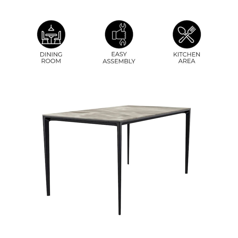 Avo 55 Rectangular Dining Table with Glass/Stone Top