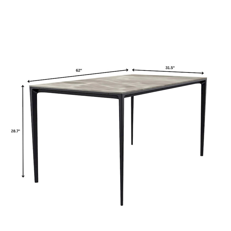 Avo 55 Rectangular Dining Table with Glass/Stone Top