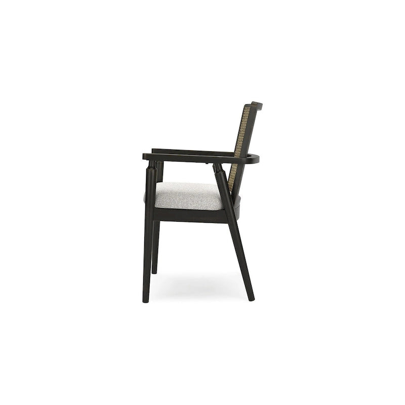 Signature Design by Ashley Galliden Black/Gray Dining Arm Chair - 22.13W x 22.38D x 35.13H