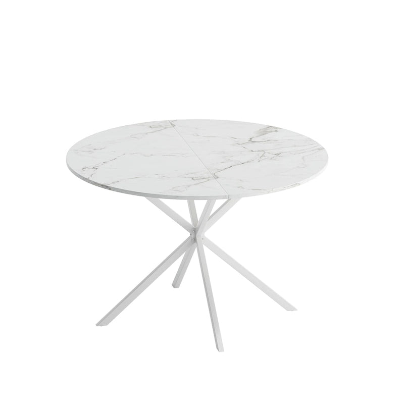 47.24 Modern Cross Leg Round Dining Table