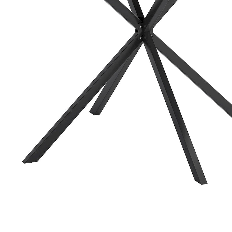 47.24 Modern Cross Leg Round Dining Table