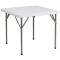 2.85-Foot Square Plastic Folding Table - Event Folding Table - 34.25D x 34.25W x 29.5H