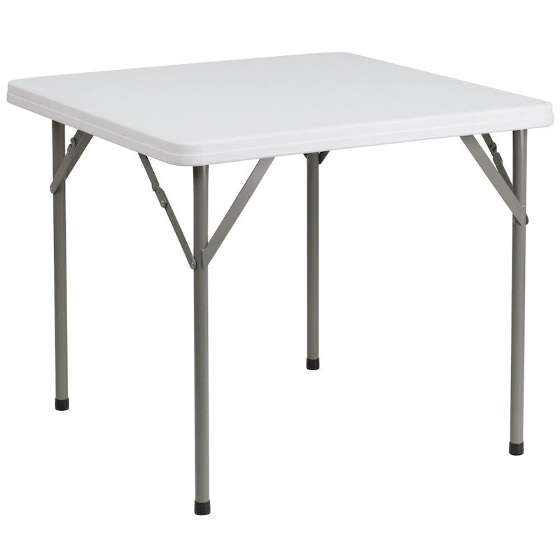 2.85-Foot Square Plastic Folding Table - Event Folding Table - 34.25D x 34.25W x 29.5H