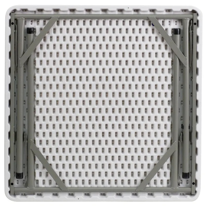 2.85-Foot Square Plastic Folding Table - Event Folding Table - 34.25D x 34.25W x 29.5H