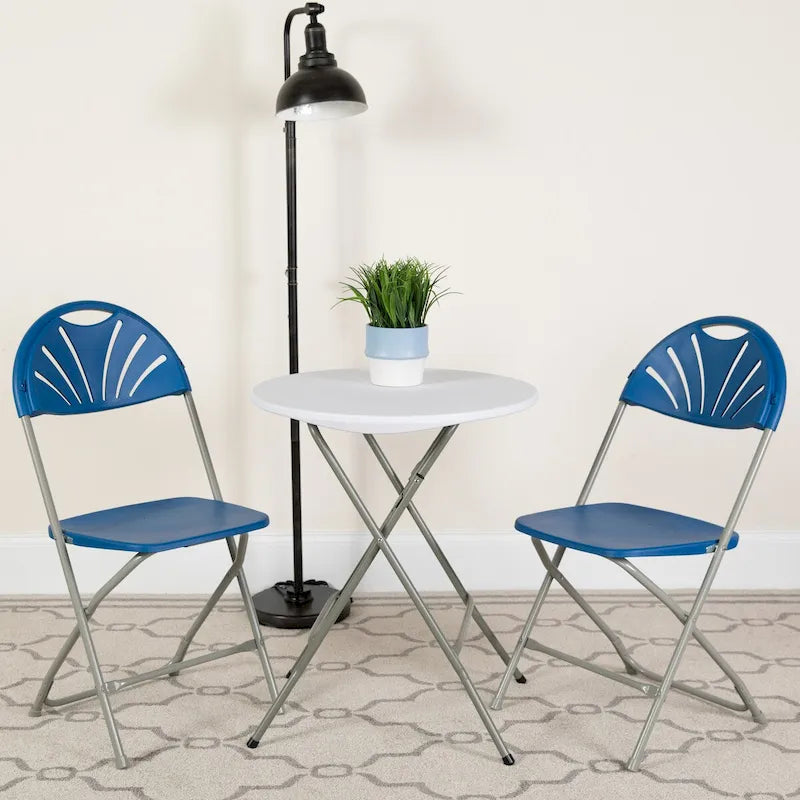 650 lb. Capacity Plastic Fan Back Folding Chair
